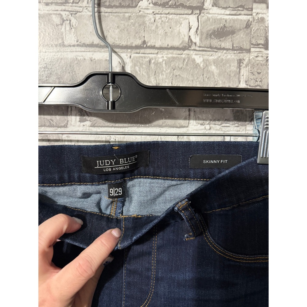 Judy Blue Womens Skinny Fit Pull On Jeans Dark Wash Indigo Denim Size 9/29 - Picture 3 of 3